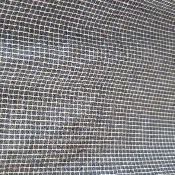 Columbia Blue and White Check Short Sleeve Button-Down Men's Shirt, Size Extra L - Picture 7 of 12